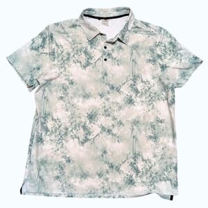 VRST Mens XL Polo Golf Shirt Green Print‎ Collared